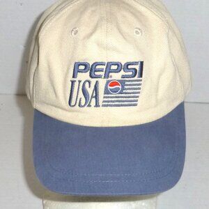 Vintage Pepsi USA Strapback Adjustable Embroidered Hat PLEASE READ